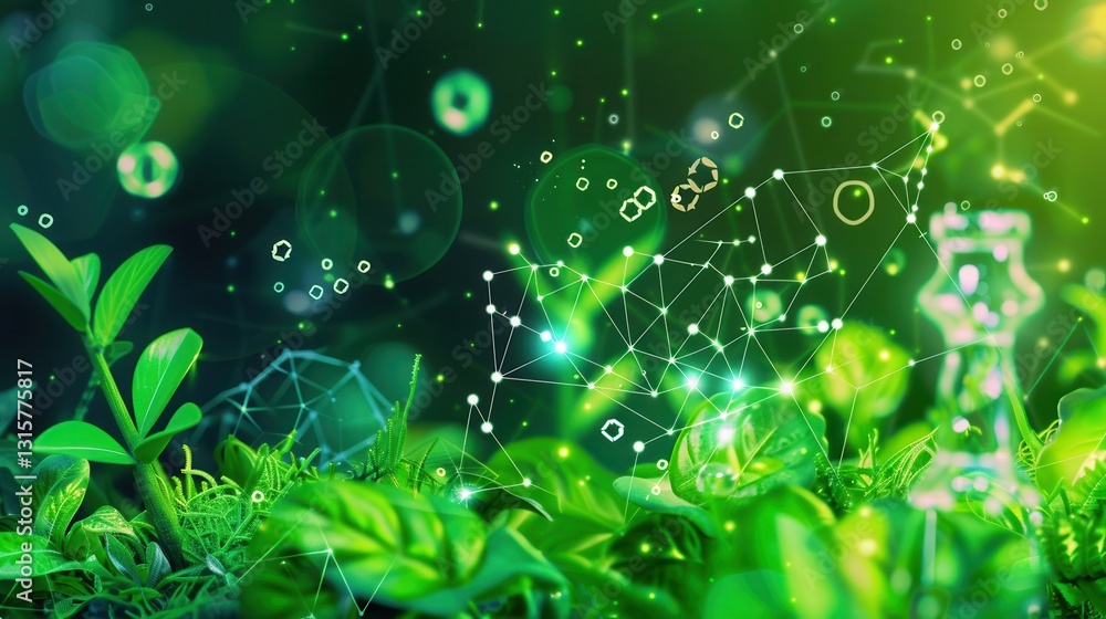 Aufkleber exploring green hydrogen as a sustainable energy source from solar and wind power systems in nature 