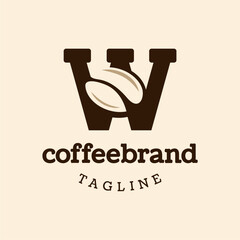 Letter W Coffee Bean Logo Design