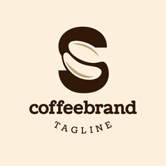 Letter S Coffee Bean Logo Design