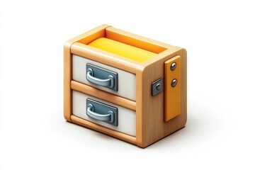 Fototapeta premium 3d yellow folder