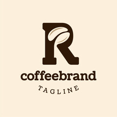 Letter R Coffee Bean Logo Design