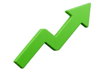 Green Growth Arrow 3D Icon