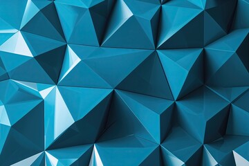 Obraz premium Dynamic Cerulean Polygonal Wallpaper Abstract Modern Pattern Design