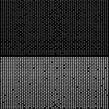 Wide format and rectangular,rectangle horizontal,linear halftone vector pattern,texture.Circles,dots,screen-tone illustration. Freckle, stipple-stippling, speckles illustration. Pointillist vector art
