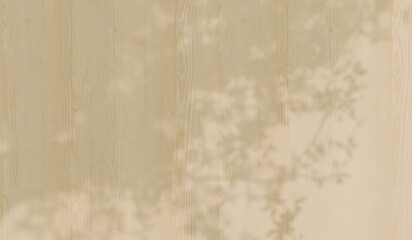 Wooden floor with shadows, reflection of branches, 3D illustration