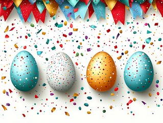 Festive Easter Eggs Celebration.