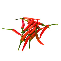 red chili peppers isolated on transparent background
