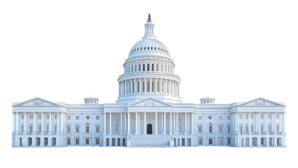 The United States Capitol Building on transparent background