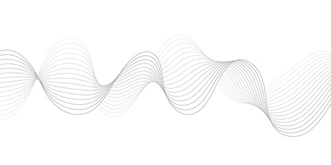 Abstract wave element for design. Digital frequency. Elegant abstract smooth swoosh speed gray wave modern stream. art background. Vector illustration. Wave with lines created using blend.	
