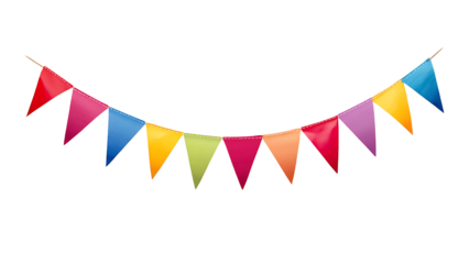 triangular flag on transparent background