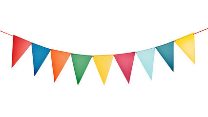 triangular flag on transparent background