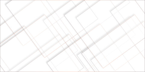 Abstract white background design with layers of textured white transparent material in triangle and squares shapes. White color technology concept geometric line vector white light grey background.	
