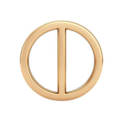 Modern Minimalist Circle with Vertical Division Design Isolated on transparent background