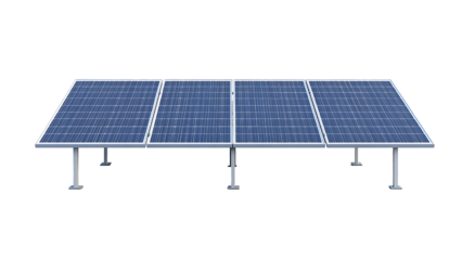 solar panels on transparent background