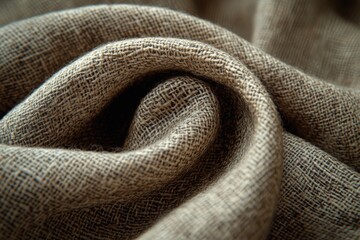 Wrinkled linen fabric texture close-up