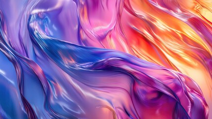 Fototapeta premium Abstract Swirls of Vibrant Hues: A Digital Painting of Flowing Colors