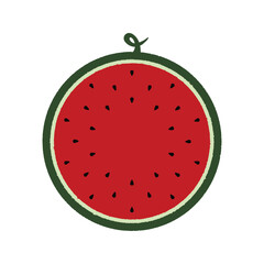 Watermelon Illustration Single Icon