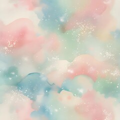 abstract background with hearts watercolor