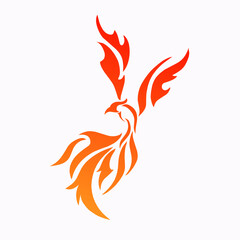 illustration vector graphics of design tribal art tattoo phoenix