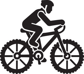 silhouette of a cyclist on a bicycle, cyclist on a bicycle vector illustration, cyclist on a bicycle logo vector,  cyclist on a bicycle silhouette vector black and white