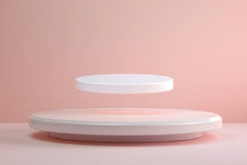 Floating product mockup with clean podium, providing space for custom brand messages.