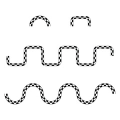 Sport racing checkered lines