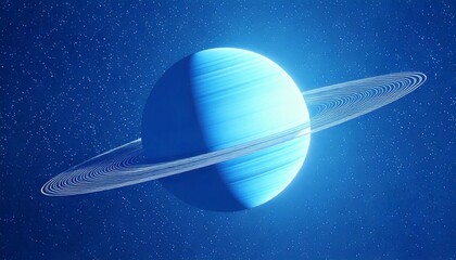 Exploring the mysteries of uranus a stunning celestial body in space digital art cosmic environment astronomy perspective