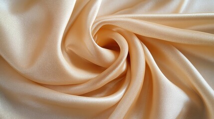 Obraz premium Beige Silk Swirl: Smooth for Luxurious Abstract Fabric Texture Backdrop.