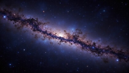 Fototapeta premium The deep, endless expanse of space is punctuated by swirling nebulae, shimmering stars, and distant galaxies