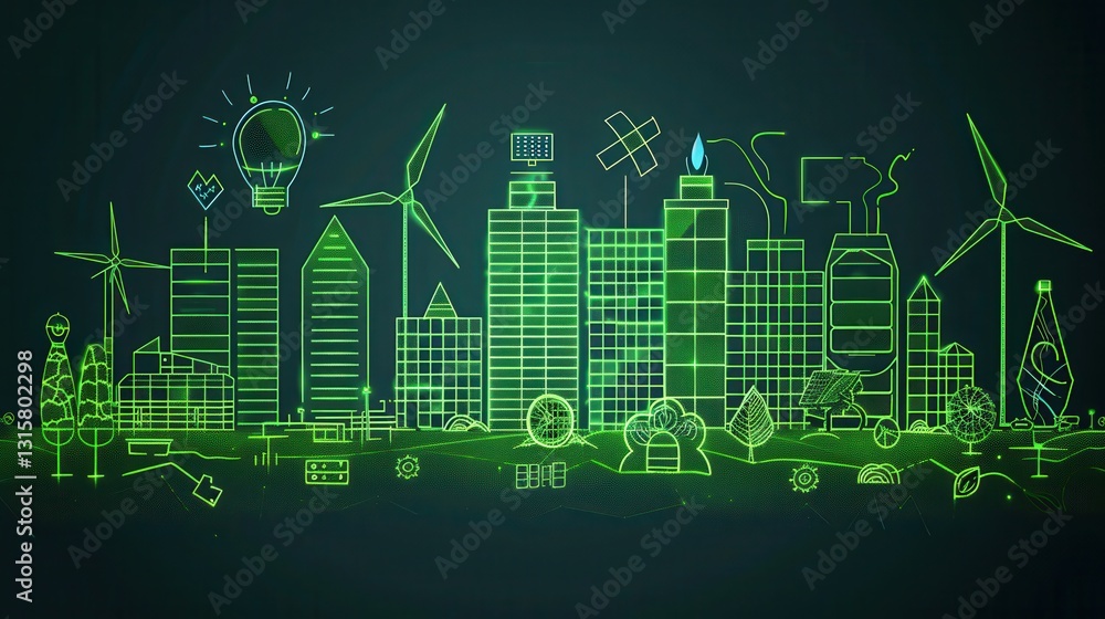 Aufkleber concept of green hydrogen as an eco friendly alternative fuel source for sustainable energy solution