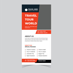 Travel Rack Card or Dl Flyer banner poster brochure Template Tour Poster Leaflet Design Template