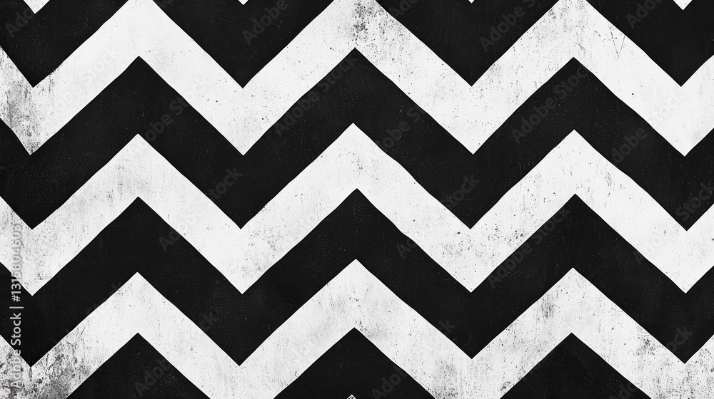 Poster abstract black and white zigzag pattern background