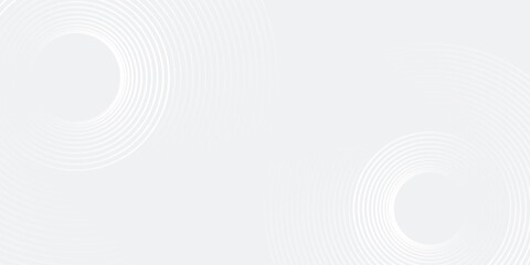 Abstract white glowing geometric lines on gray background. Modern shiny blue circle lines pattern. Futuristic technology concept. Suit for cover, poster, banner, brochure, header, website vector