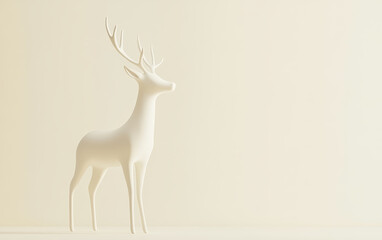 deer on white background