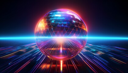 Obraz premium The orb symbolizes hope and creativity for the future. 