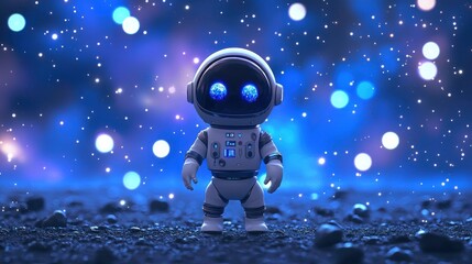 Adorable Astronaut on a Celestial Journey