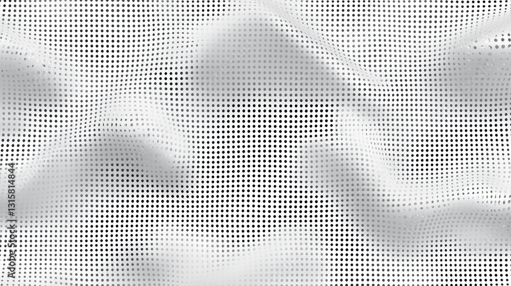 Poster abstract halftone pattern: elegant silver and white textured background