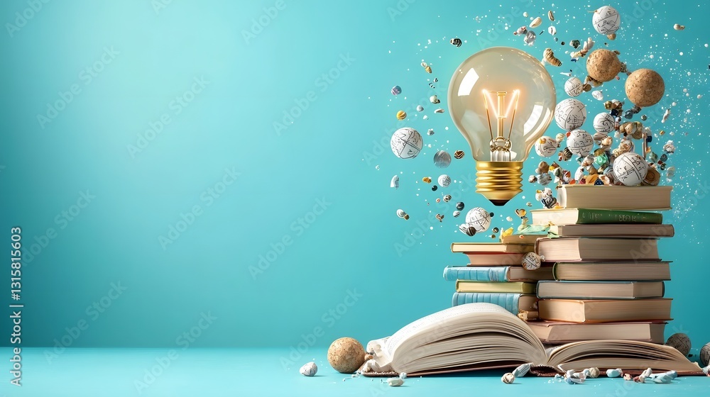 Poster visually captivating infographic illustrating the powerful connection between reading and creativity