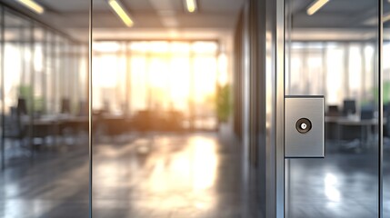 Office Sunrise Glass Door Entryway