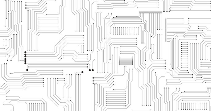 Seamless background of electronic circuits and motherboard technology. 