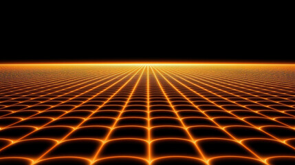 Futuristic Grid Design with Illuminated Lines on Dark Background for Abstract Technology