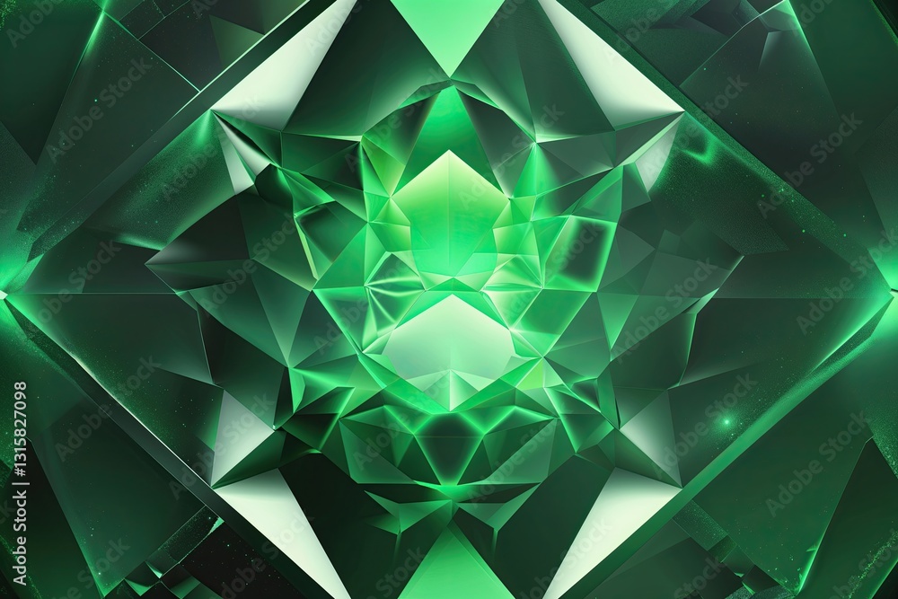 Poster high resolution green light color gradient background with geometric patterns and vintage style