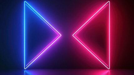 Neon Triangles: A Glowing Symphony of Pink and Blue