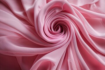 Obraz premium Elegant Pink Fabric with Flowing Chiffon and Luxurious Silk Textures