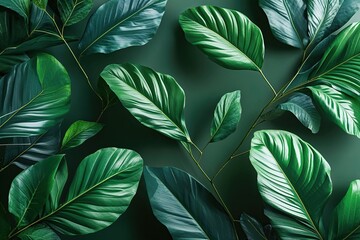 Luxurious Leaf Green Overlay for Stylish Abstract Decor