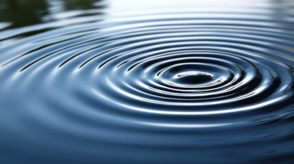 Fototapeta premium Concentric Circles on Still Water: A Study in Serenity