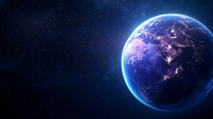 Obraz premium Majestic View of Earth from Space with Starry Background