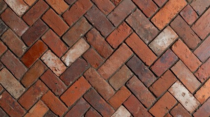 Vibrant Red Brick Wall with Unique Pattern Showcasing Rustic Charm and Texture