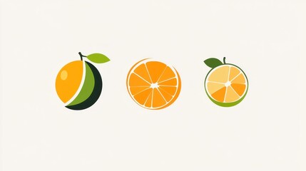 Citrus fruit slices graphic design, healthy eating, modern visual, background suitable for print or web