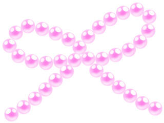 Fototapeta premium Coquette Pearl bow
